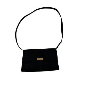 Diahann Carroll Black Satin Handbag/Clutch Detachable Strap Evening GLAM Retro